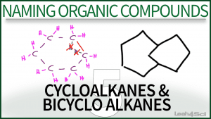 Nomencalture Cycloalkanes & Bicyclo Alkanes Video Tutorial Organic Leah Fisch