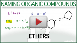 Nomenclature Ethers Video Tutorial Leah Fisch Organic Chemistry