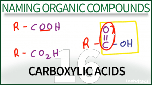Nomenclature Carboxylic Acids Tutorial Video Leah Fisch Organic Chemistry