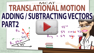 Adding Dimensional MCAT Vectors Angles and Vector Translational Motion Video by Leah4sci