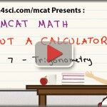 MCAT Math tutorial video trigonometry