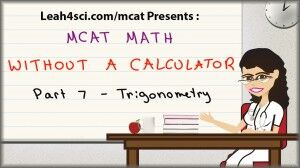 MCAT math tutorial video trigonometry