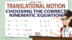 Which Equations To Choose in MCAT Translational Motion Video by Leah Fisch