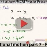 mcat physics free fall video 7