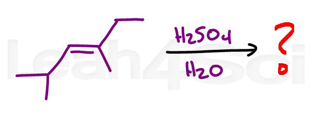 acid catalyzed hydration alkene reaction practice question