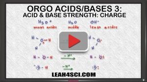 Charge ranking acids and bases in organic chemistry tutorial video