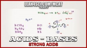 pH Calculations for Strong Acids in MCAT Acid Base Chemistry Video 2