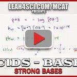 pH and pOH Calculations for Strong Bases in MCAT Chemistry Video 3