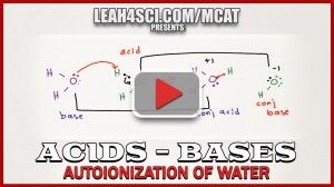 Autoionization of water mcat tutorial video
