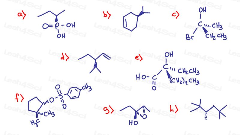Stereochemistry Practice finding R and S chirality