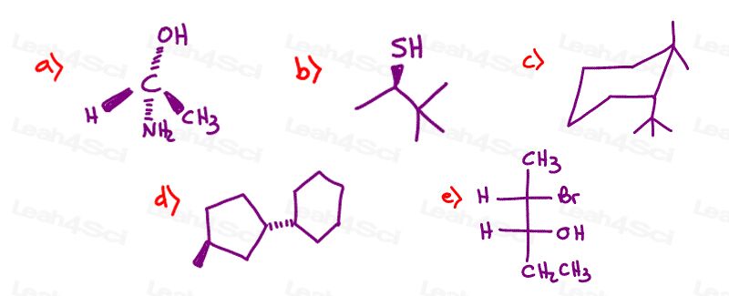 Stereochemistry Practice quiz finding R and S