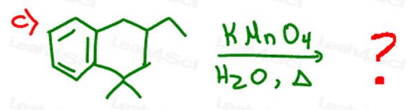 Redox Practice Quiz side chain oxidation with KMnO4