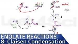 Claisen Condensation Reaction Mechanism Organic Chemistry video by Leah Fisch