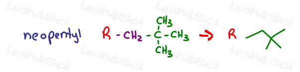 Neopentyl Organic Molecule substituents