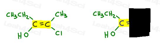 E-Z naming step 1 double bond