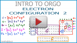 Electronic Configuration Organic Chemistry shortcut Noble Gas KerneL video Leah4sci