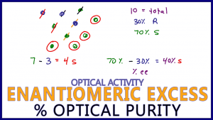 Enantiomeric Excess Percent Optical Purity Calculations Stereochemistry percent excess by Leah4sci