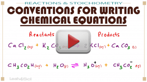 Conventions for Writing Chemical Equations MCAT General Chemistry by Leah Fisch