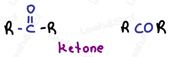 Ketone functional group RCOR