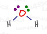 H2O Lewis Structure with bonds and lone pairs