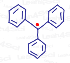 Triphenyl methyl radical with resonance stability