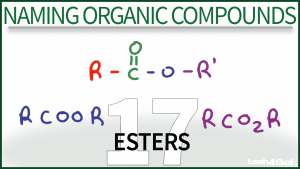 Nomenclature Esters Tutorial Video Leah Fisch Organic Chemistry