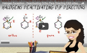 Halogen Exception Ortho Para Deactivators Tutorial Video