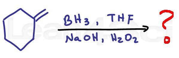 hydroboration oxidation alkene reaction practice question