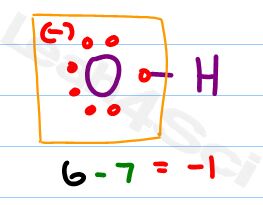 Hydroxide OH- formal charge and lewis structure