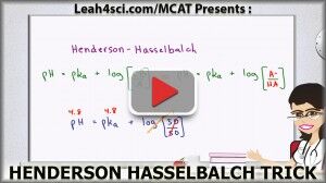 Henderson Hasselbalch MCAT Trick for Buffer pH Without a Calculator video