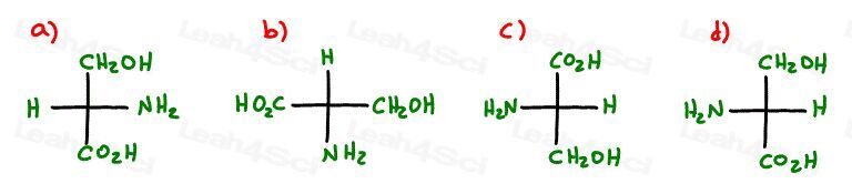 Fischer Projection Quiz Question #1