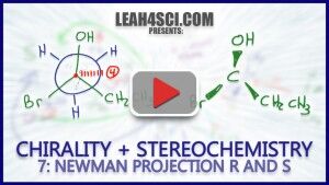 Newman projection stereochemistry r and s configuratios tutorial video