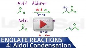 Aldol addition and aldol condensation tutorial video