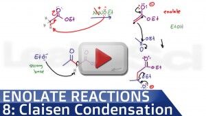 Claisen Condensation Reaction Mechanism Tutorial Video by Leah Fisch