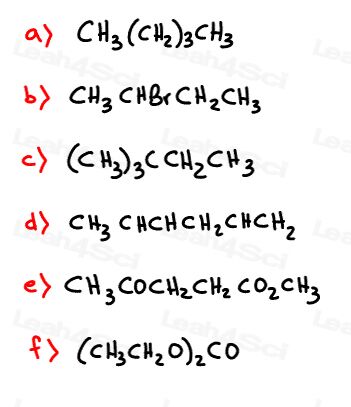 Skeletal Structures Practice condensed to line structure