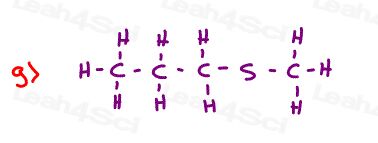 Skeletal Structures Practice lewis to line structure g