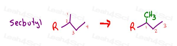 sec butyl organic nomenclature example