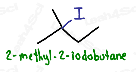 2-methyl-2-iodobutane naming halogens