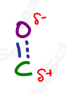 Carbonyl partial charges resonance contributing structure