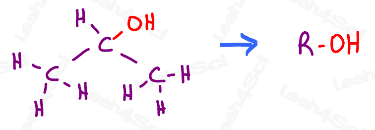 R group to highlight functional group