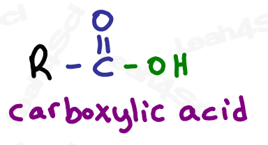 Structure of carboxylic acid functional group