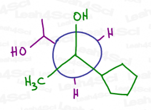 Drawing complex Newman Projections Organic chemistry art