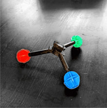 ammonia model kit showing trigonal pyramidal