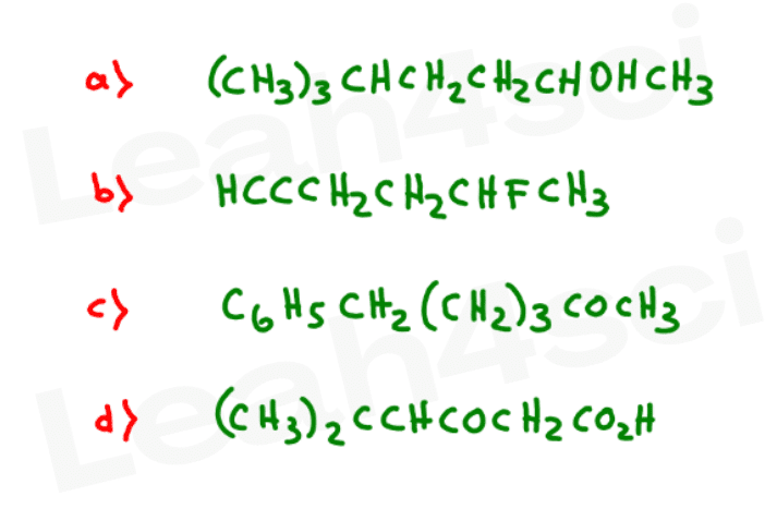 naming organic compounds from a given moleculer formula