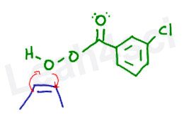 alkene epoxidation step one breaking pi bond leah4sci